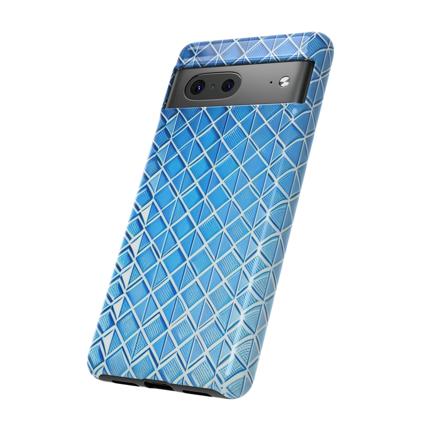 Blue and White Pattern Tough Phone Case