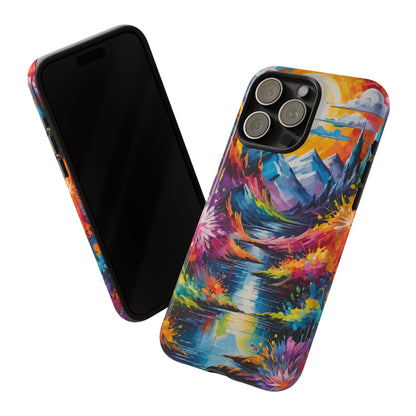 Colorful Scenic Mountain Tough Phone Case