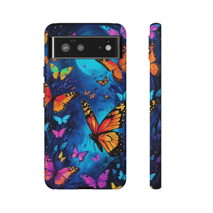 Blue and Purple Butterfly Design Phone Case