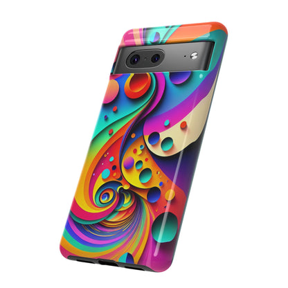 Trippy and Colorful Bubble Design Phone Case