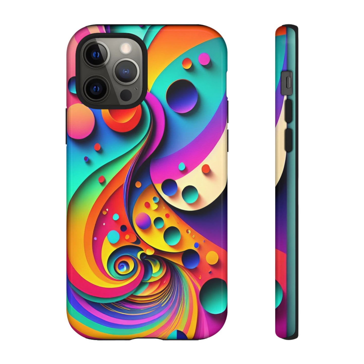 Trippy and Colorful Bubble Design Phone Case