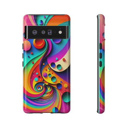 Trippy and Colorful Bubble Design Phone Case