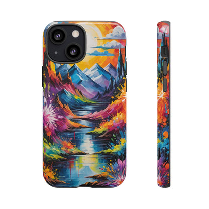 Colorful Scenic Mountain Tough Phone Case