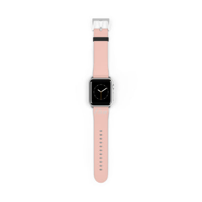 Pink Faux Leather Apple Watch Band