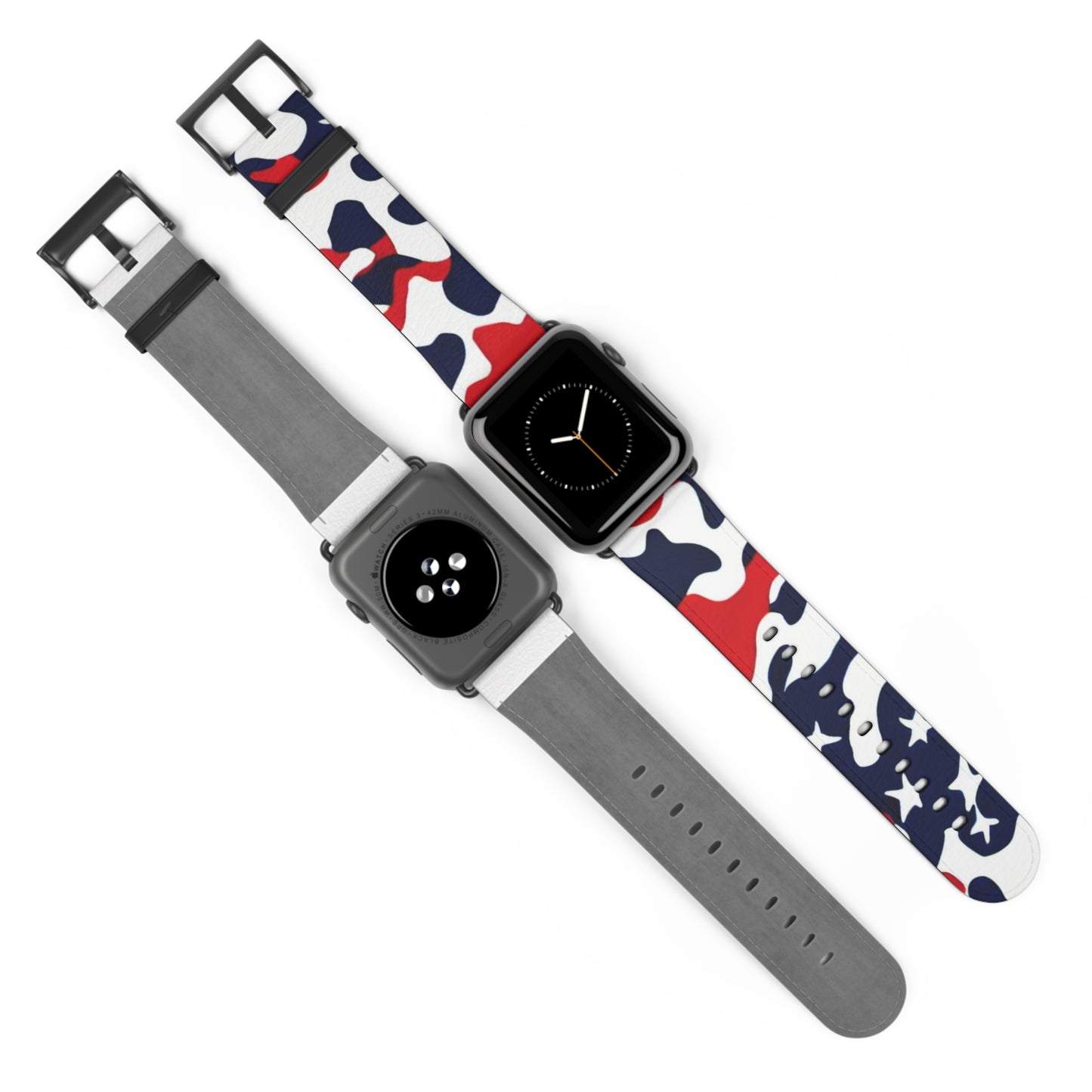 USA Camo Faux Leather Apple Watch Band - Viva Phone Boutique 