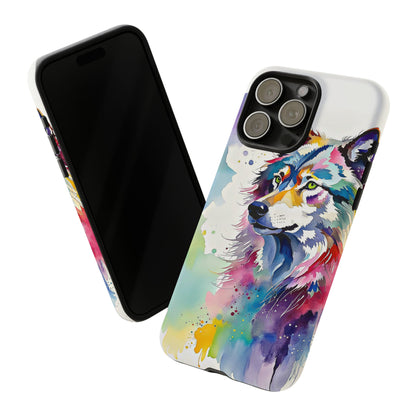 Watercolor Wolf Tough Phone Case