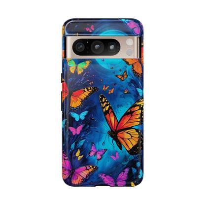 Blue and Purple Butterfly Design Phone Case