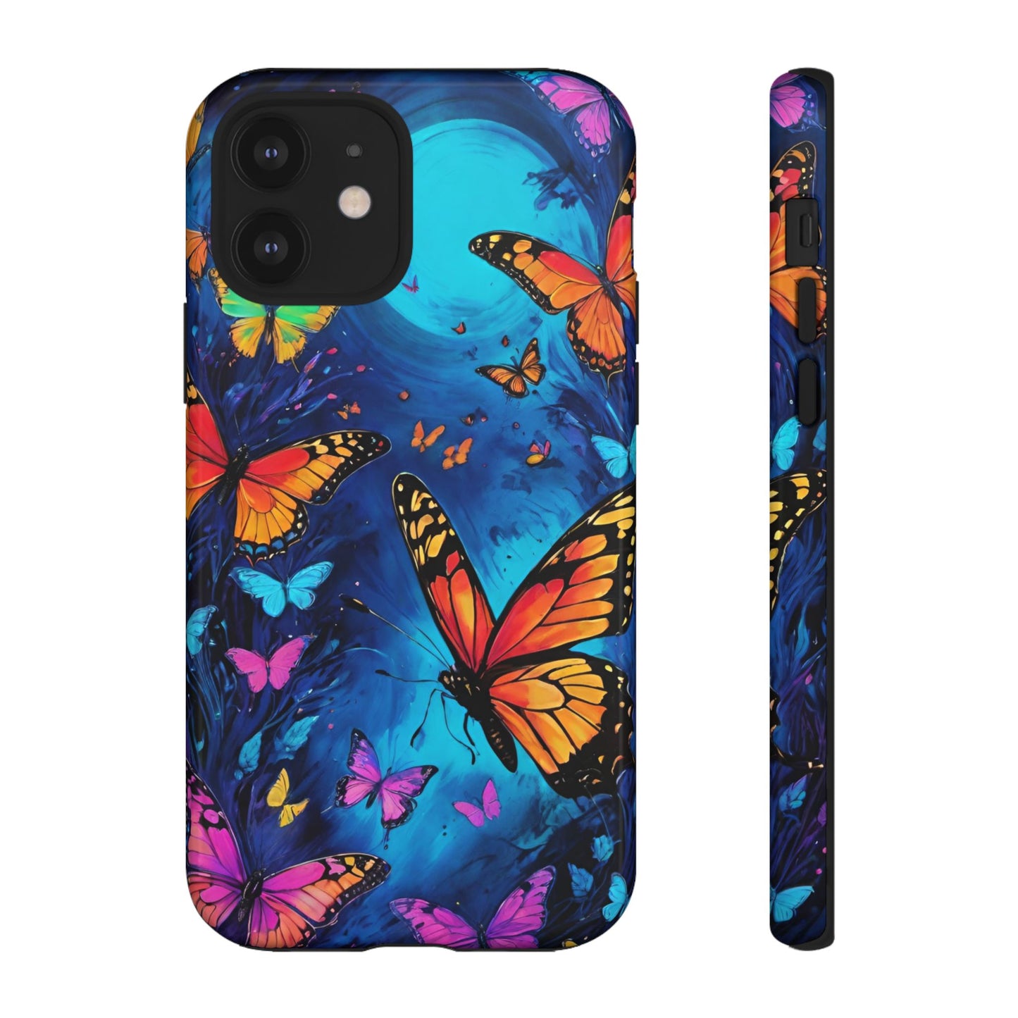 Blue and Purple Butterfly Design Phone Case