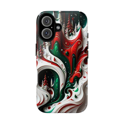 Abstract Fluid Christmas Phone Case