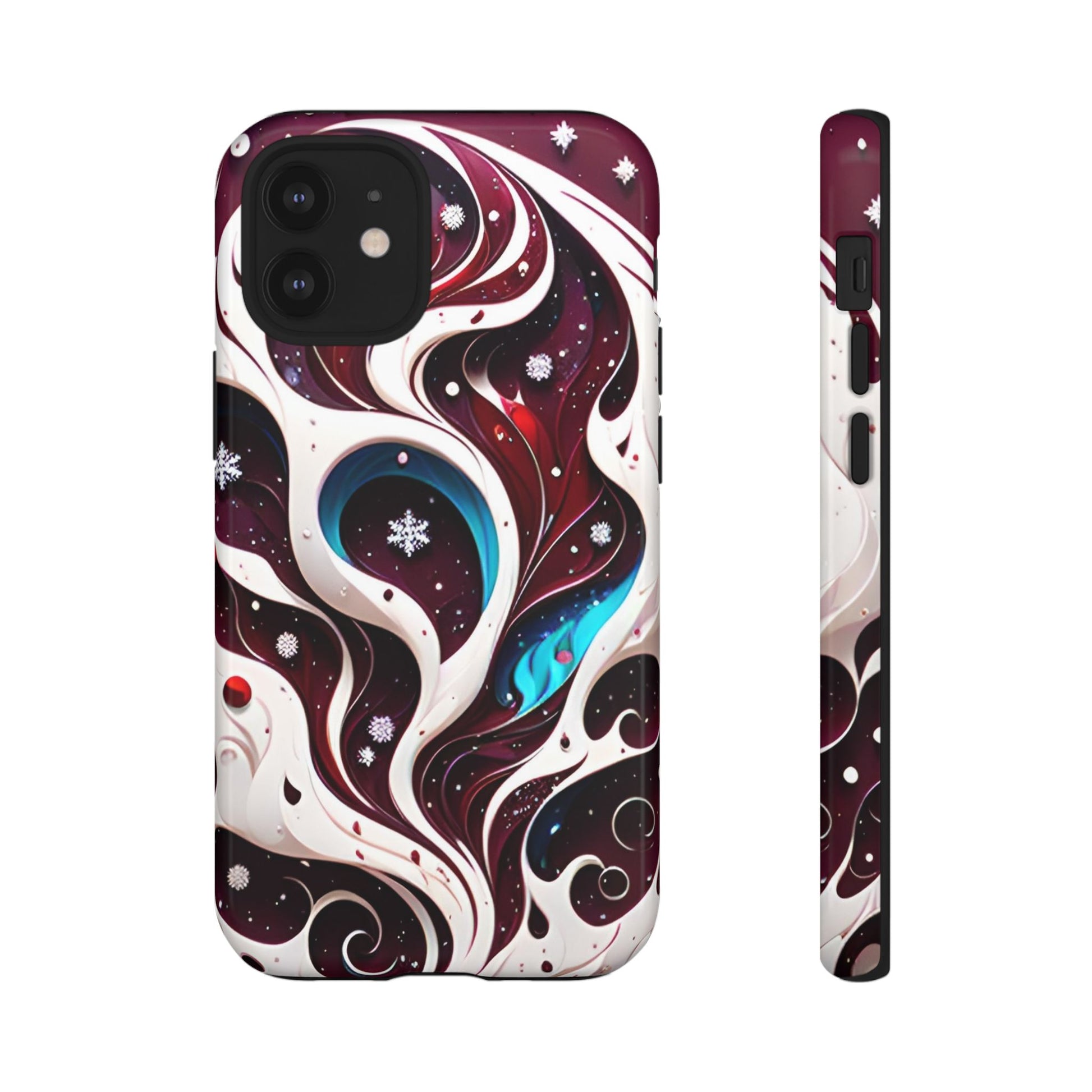 Abstract Fluid Burgundy Christmas Phone Case - Viva Phone Boutique 