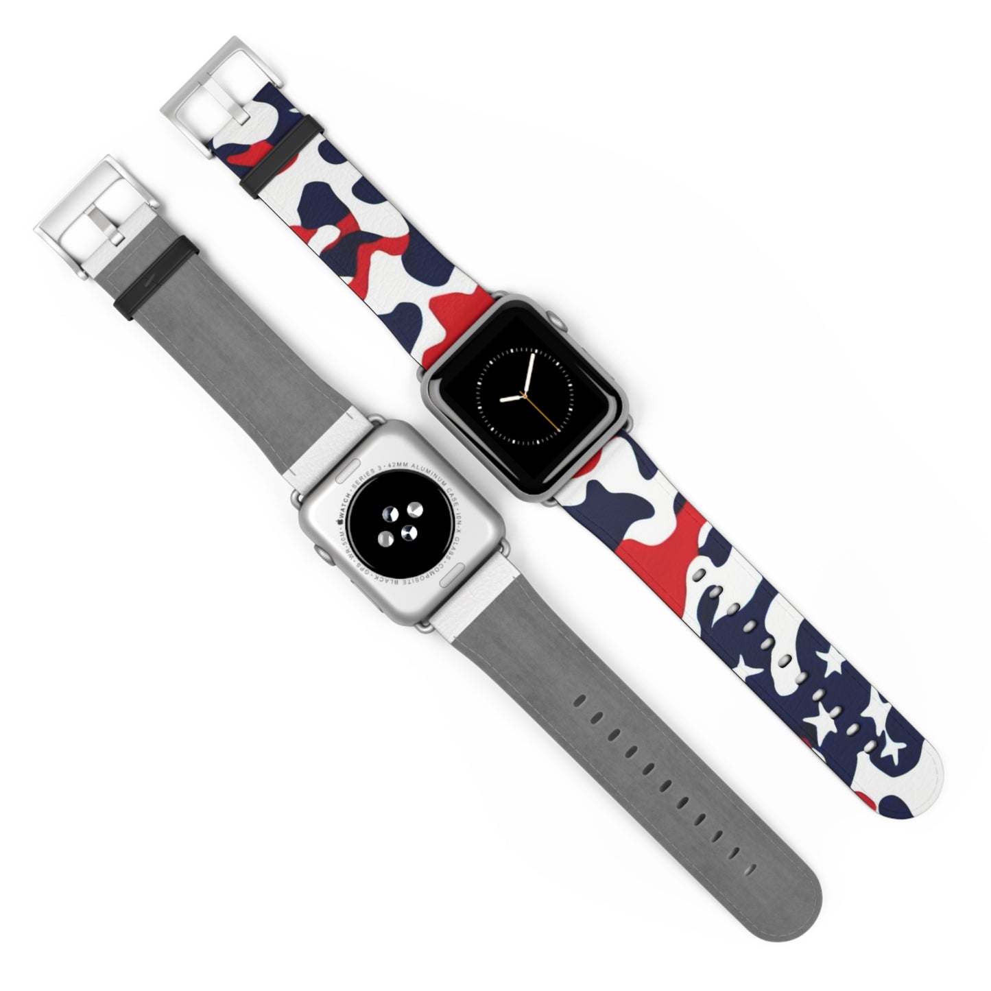 USA Camo Faux Leather Apple Watch Band