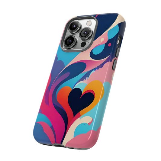 Flat Art Hearts Tough Phone Case