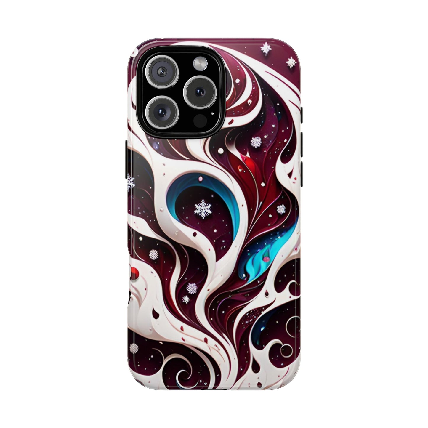 Abstract Fluid Burgundy Christmas Phone Case