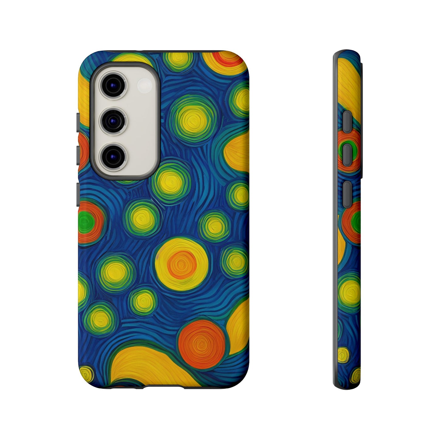 Van Gogh Style Blue, Green, Yellow, and Orange Design Phone Case