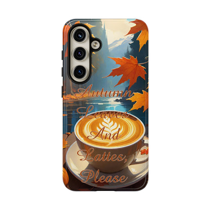 Autumn Leaves Latte Phone Case - Cozy Fall Vibes