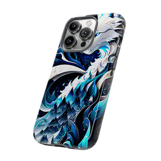 Abstract Fluid Majestic Wolf Tough Phone Case