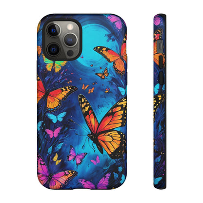 Blue and Purple Butterfly Design Phone Case