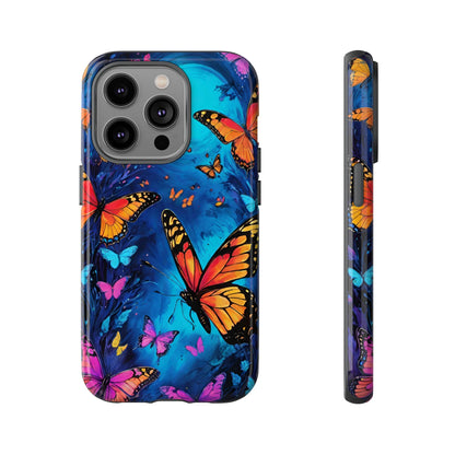 Blue and Purple Butterfly Design Phone Case