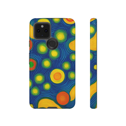 Van Gogh Style Blue, Green, Yellow, and Orange Design Phone Case