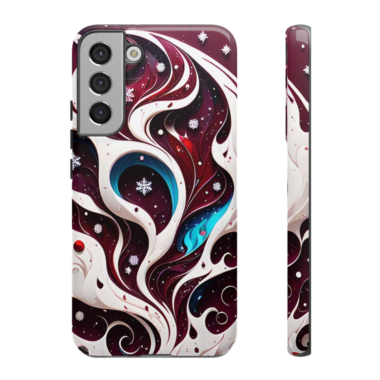 Abstract Fluid Burgundy Christmas Phone Case - Viva Phone Boutique 