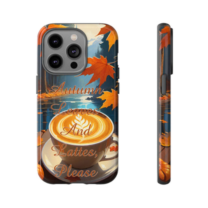 Autumn Leaves Latte Phone Case - Cozy Fall Vibes - Viva Phone Boutique 