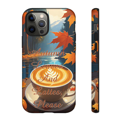 Autumn Leaves Latte Phone Case - Cozy Fall Vibes - Viva Phone Boutique 