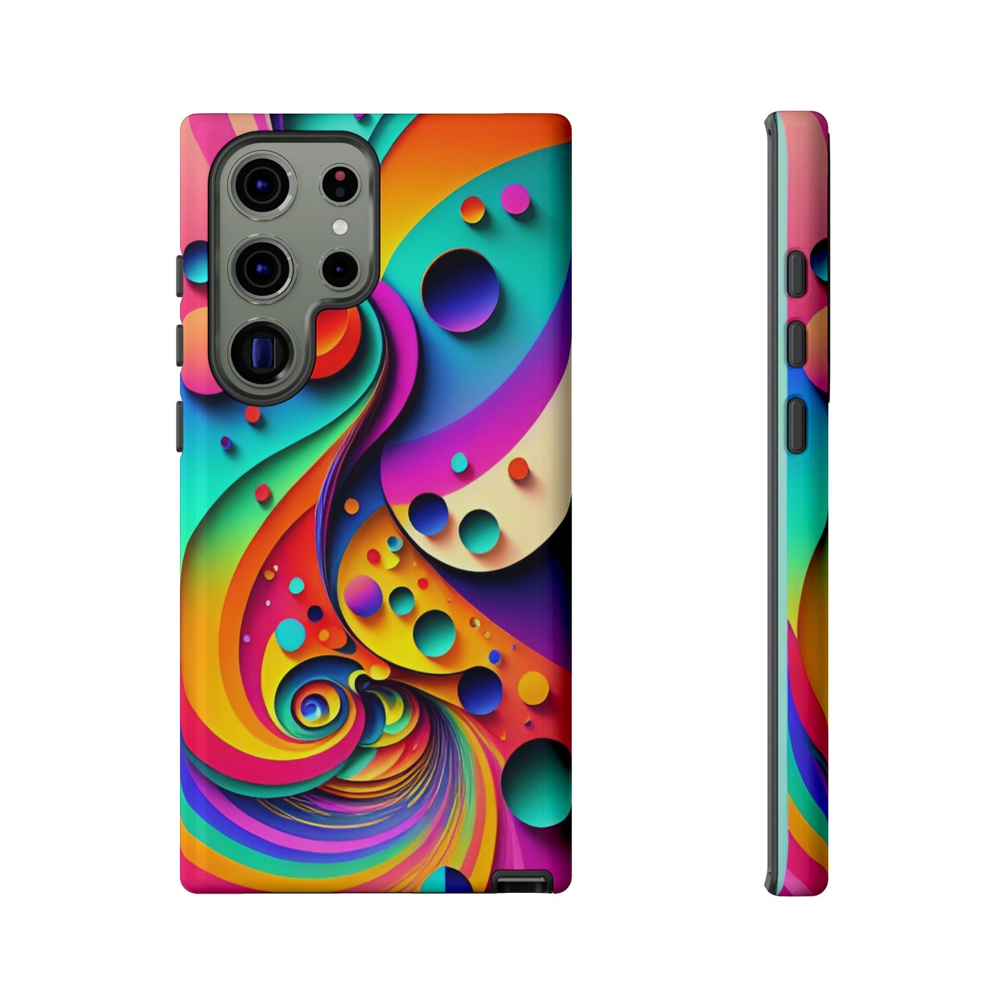 Trippy and Colorful Bubble Design Phone Case