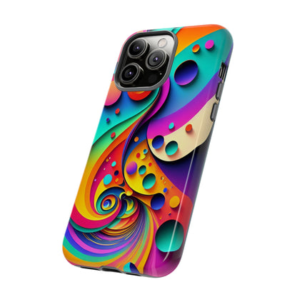 Trippy and Colorful Bubble Design Phone Case