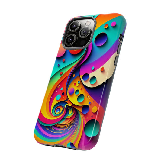 Trippy and Colorful Bubble Design Phone Case