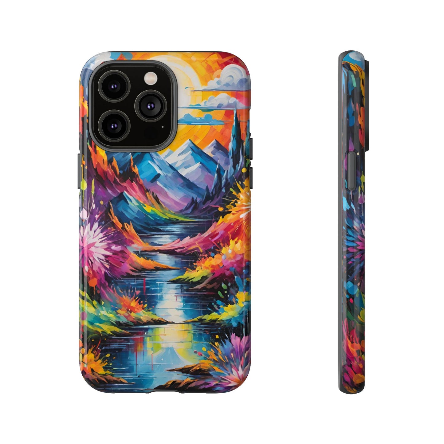 Colorful Scenic Mountain Tough Phone Case