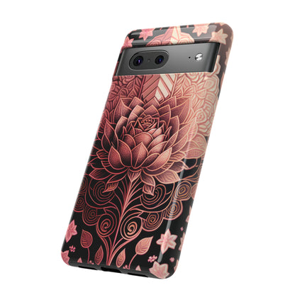 Rose Gold Flower Tough Phone Case