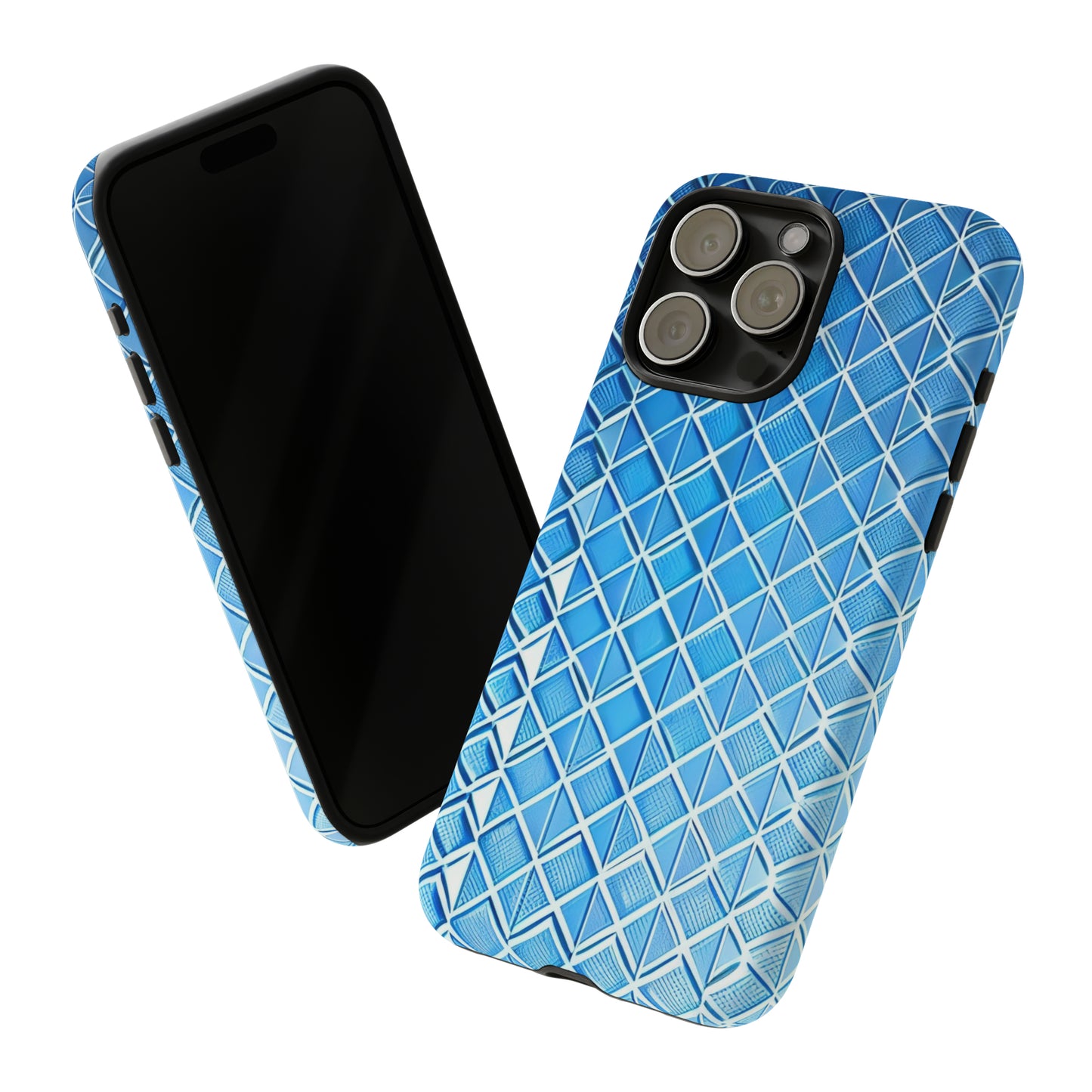 Blue and White Pattern Tough Phone Case