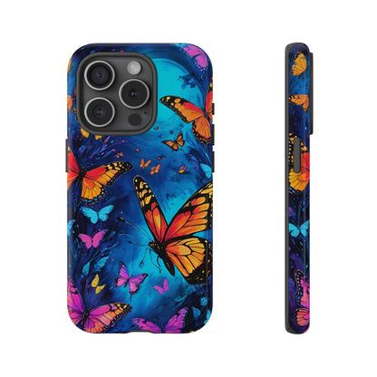 Blue and Purple Butterfly Design Phone Case