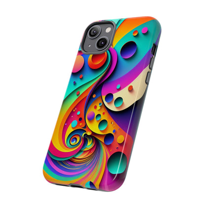 Trippy and Colorful Bubble Design Phone Case