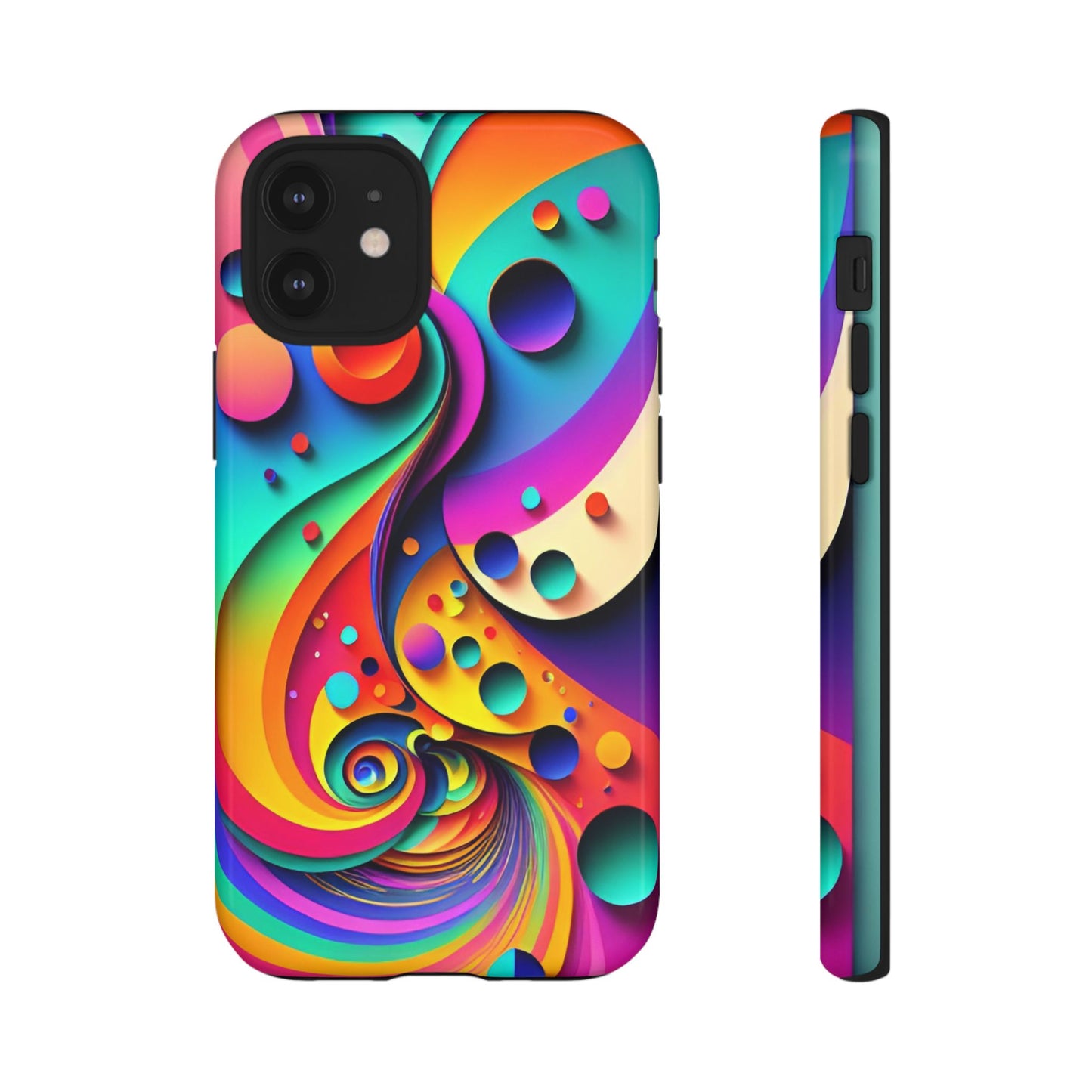 Trippy and Colorful Bubble Design Phone Case