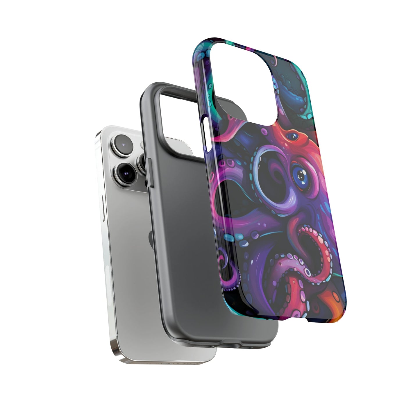 Cute Colorful Octopus Tough Phone Case