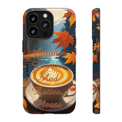 Autumn Leaves Latte Phone Case - Cozy Fall Vibes - Viva Phone Boutique 