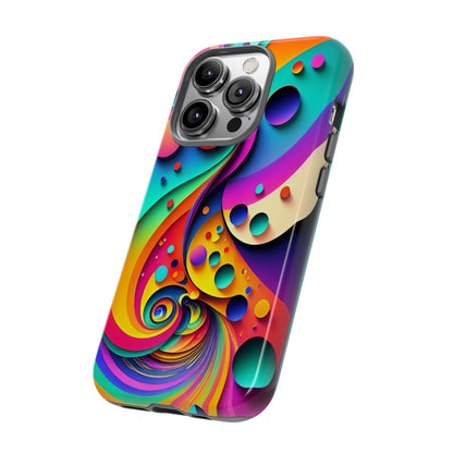 Trippy and Colorful Bubble Design Phone Case