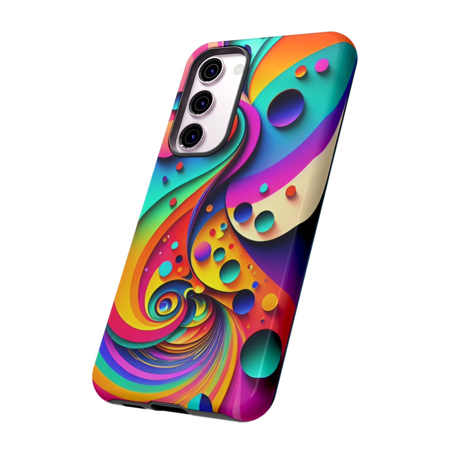 Trippy and Colorful Bubble Design Phone Case