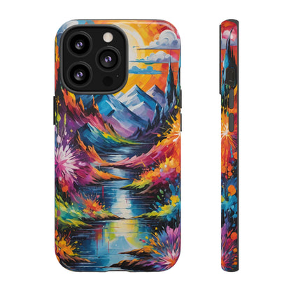 Colorful Scenic Mountain Tough Phone Case