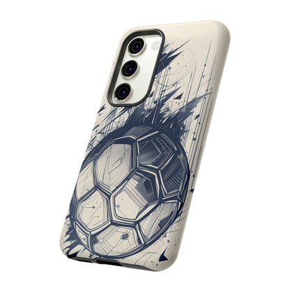 Ink Style Soccer Ball Tough Phone Case