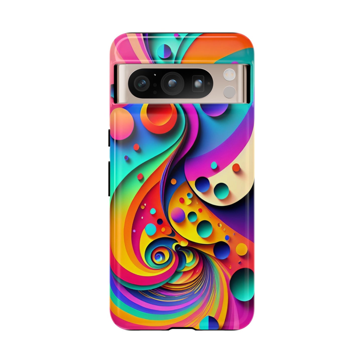 Trippy and Colorful Bubble Design Phone Case