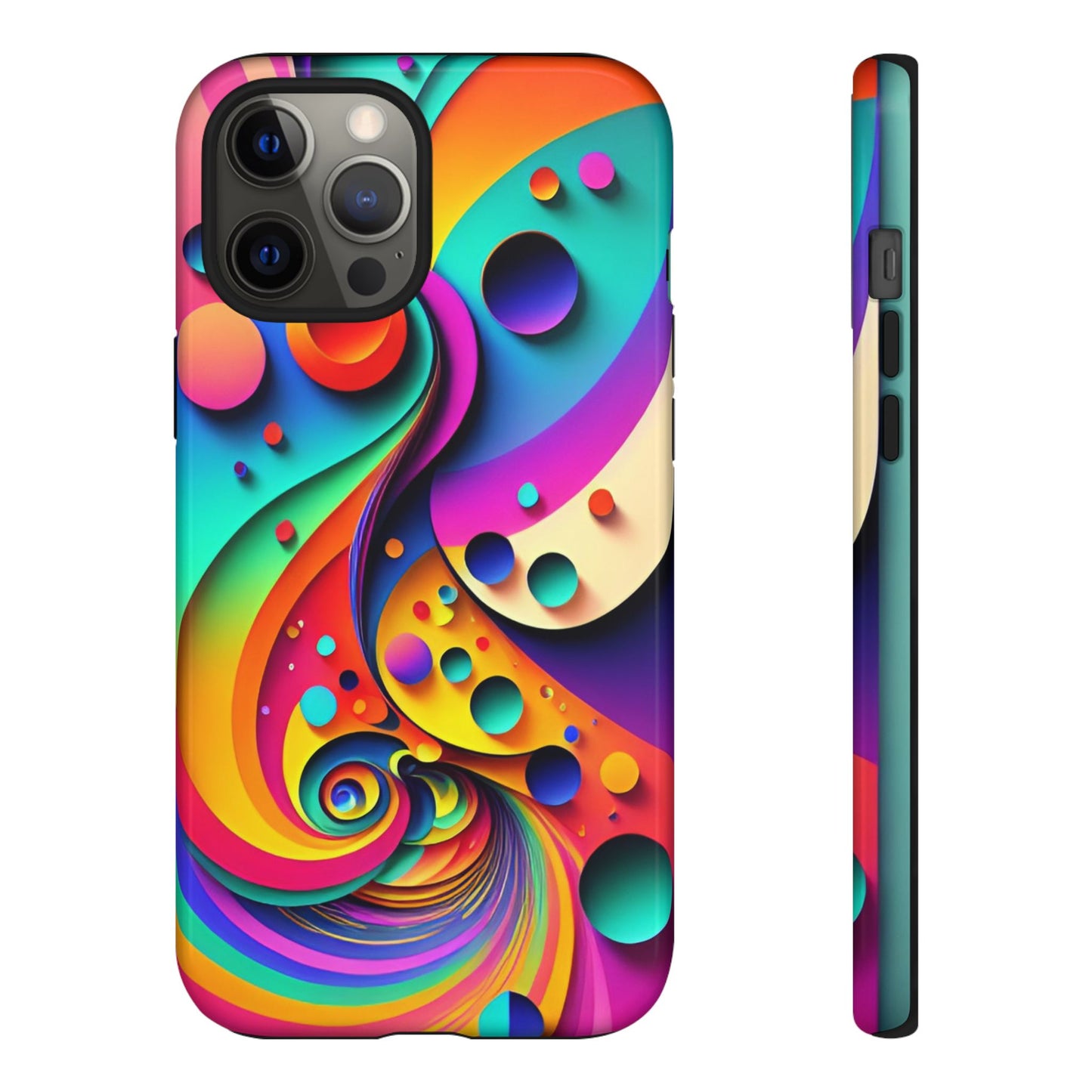 Trippy and Colorful Bubble Design Phone Case