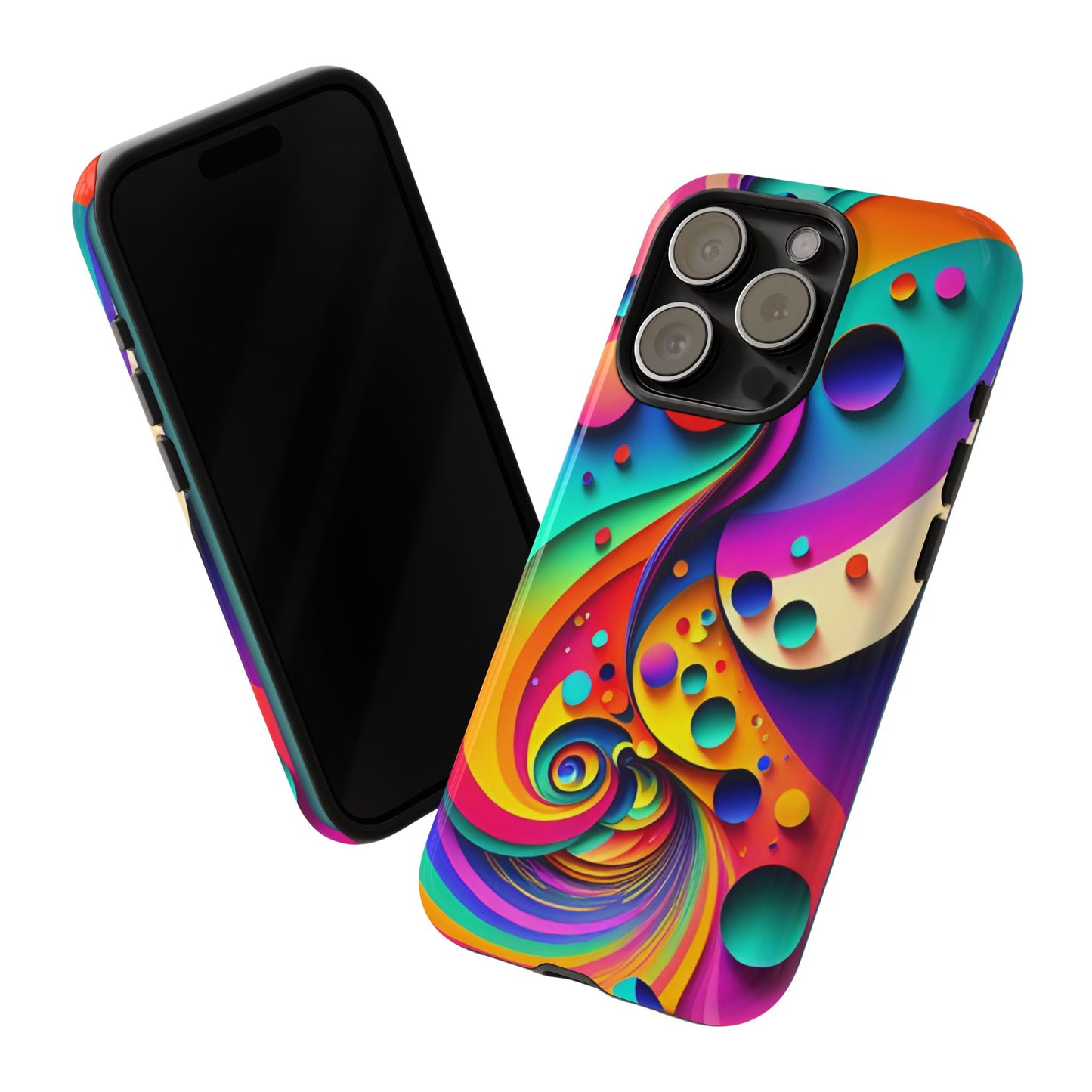 Trippy and Colorful Bubble Design Phone Case