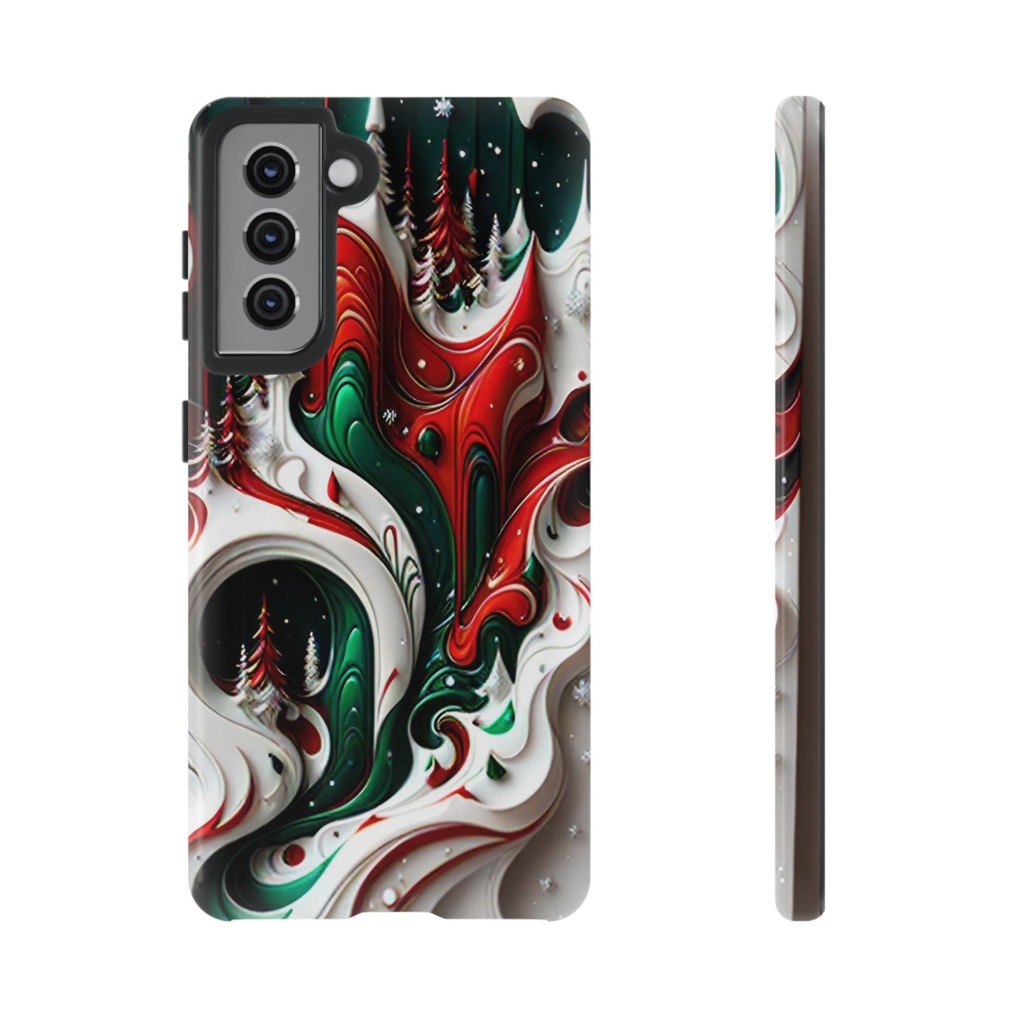 Abstract Fluid Christmas Phone Case - Viva Phone Boutique 