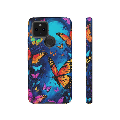 Blue and Purple Butterfly Design Phone Case