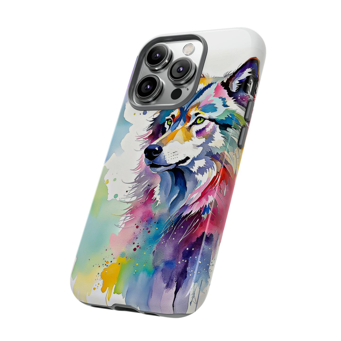 Watercolor Wolf Tough Phone Case