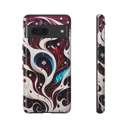 Abstract Fluid Burgundy Christmas Phone Case - Viva Phone Boutique 