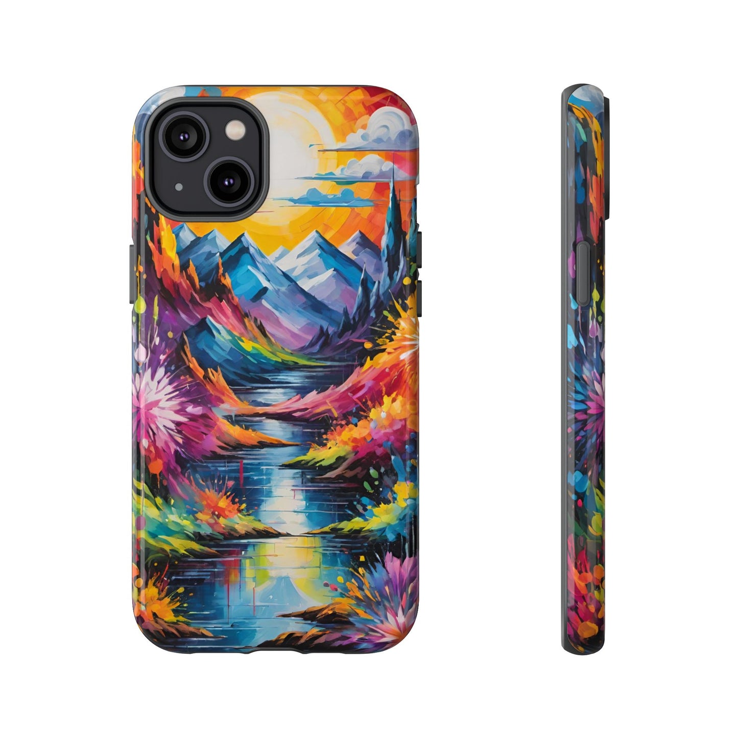 Colorful Scenic Mountain Tough Phone Case