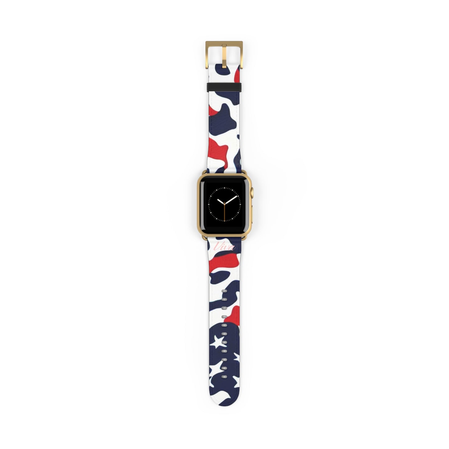 USA Camo Faux Leather Apple Watch Band